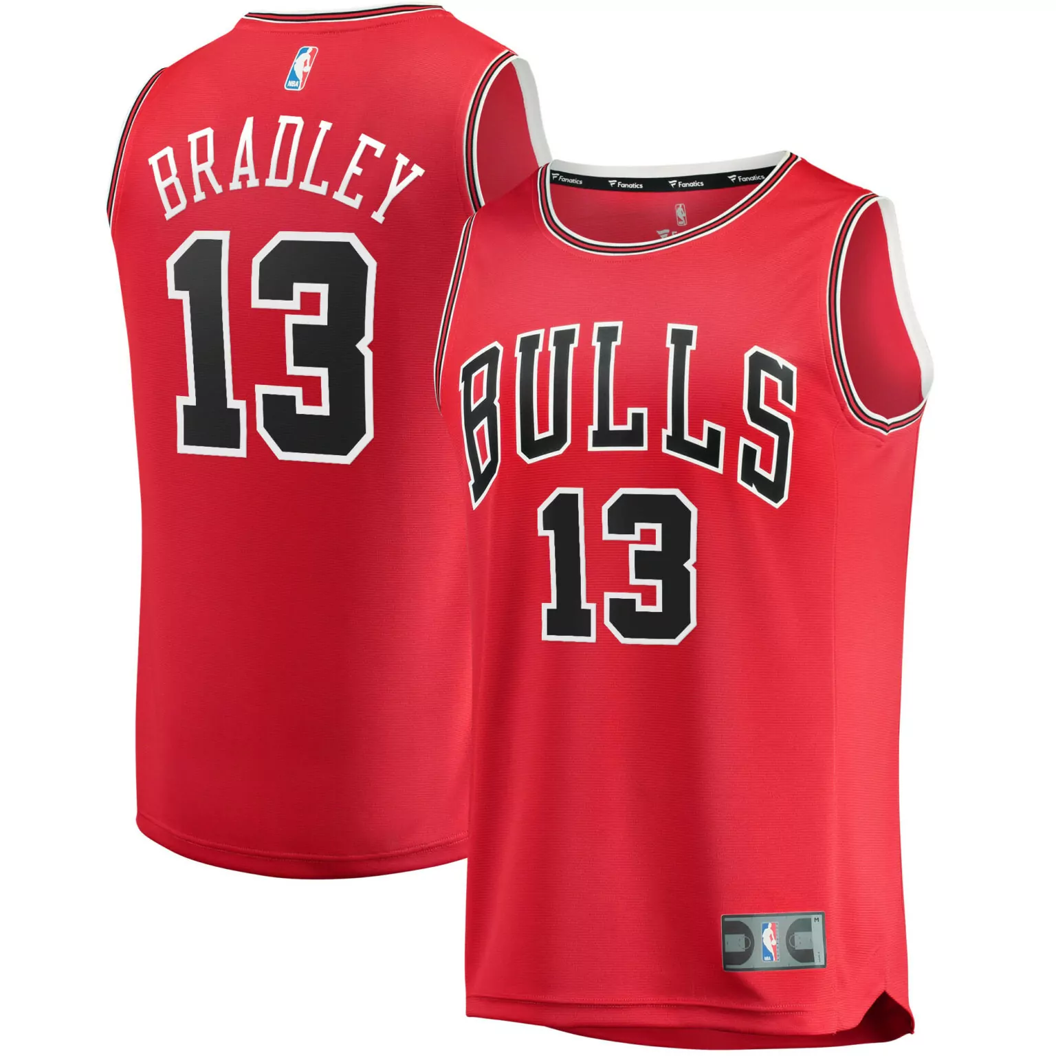 Tony Bradley 13 Bulls Jersey Red Men Official White Black Icon