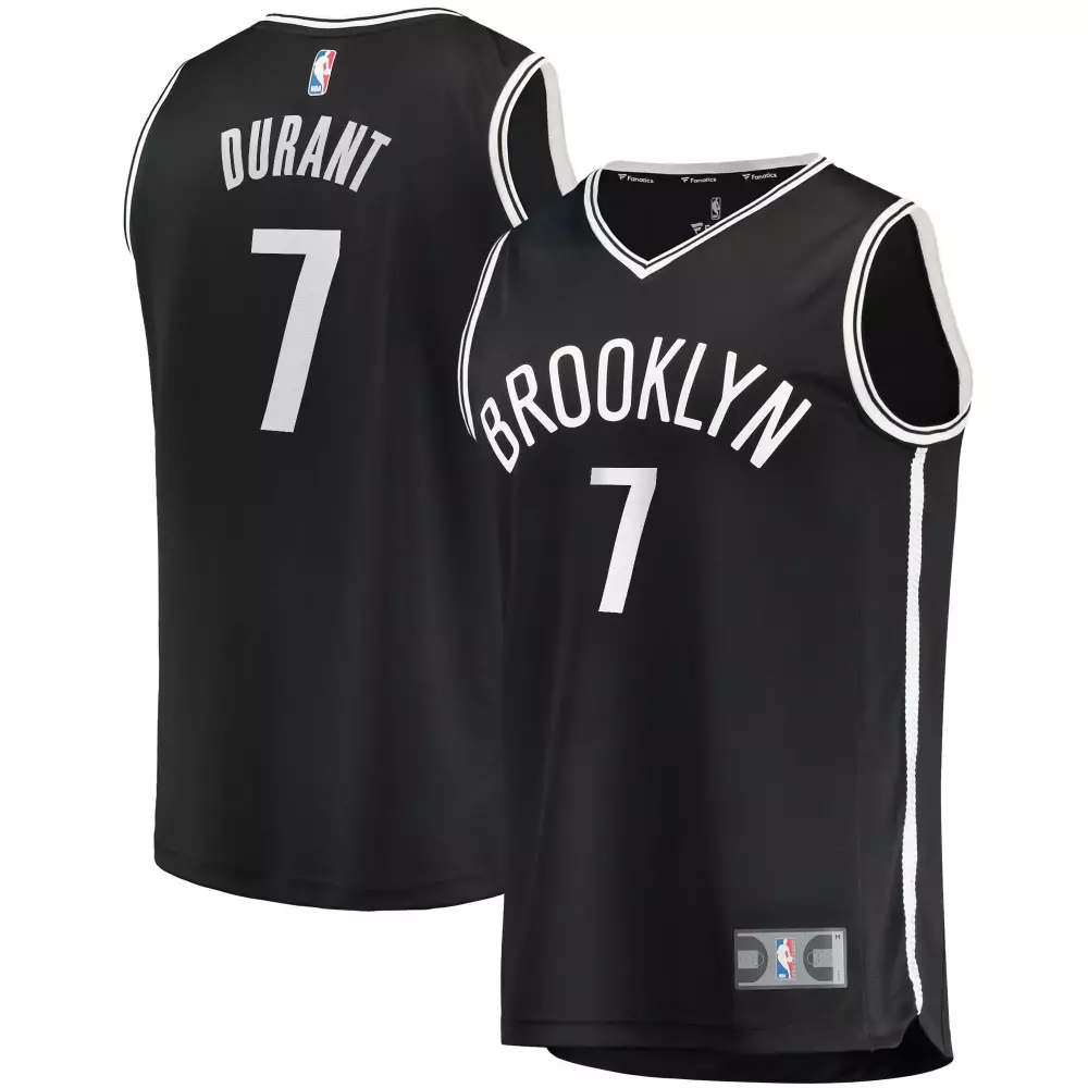 Kevin Durant 7 Brooklyn Nets Jersey Black Fanatics Men White Icon