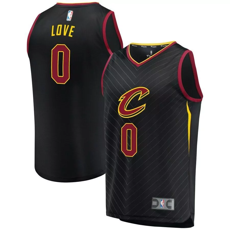 Kevin Love Cleveland Cavaliers Jersey Black Men Maroon Yellow