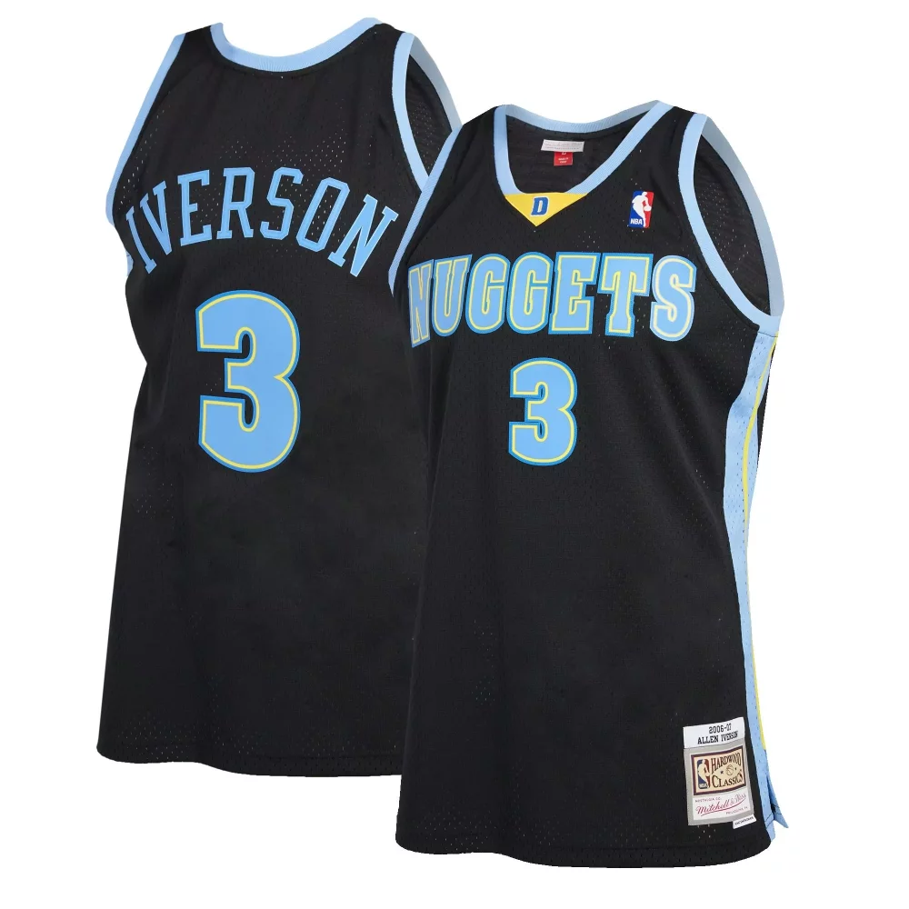 Allen Iverson 3 Nuggets Jersey Black 2006-07 Mitchell Ness Hardwood Classics 2006