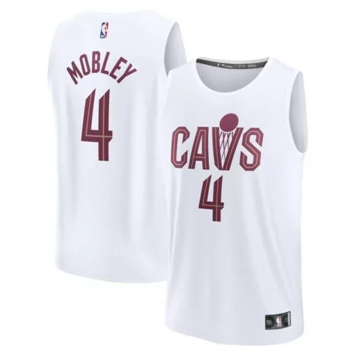 Evan Mobley 4 Cavs Jersey White Men Maroon