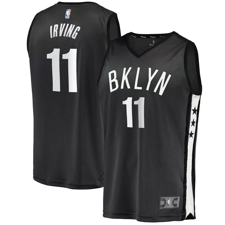 Kyrie Irving 11 Brooklyn Nets Jersey Black Men NBA White