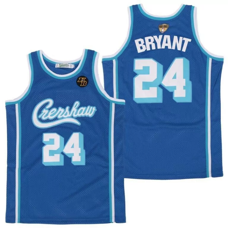 Kobe Bryant 24 Crenshaw Jersey Blue Kb Men Light White