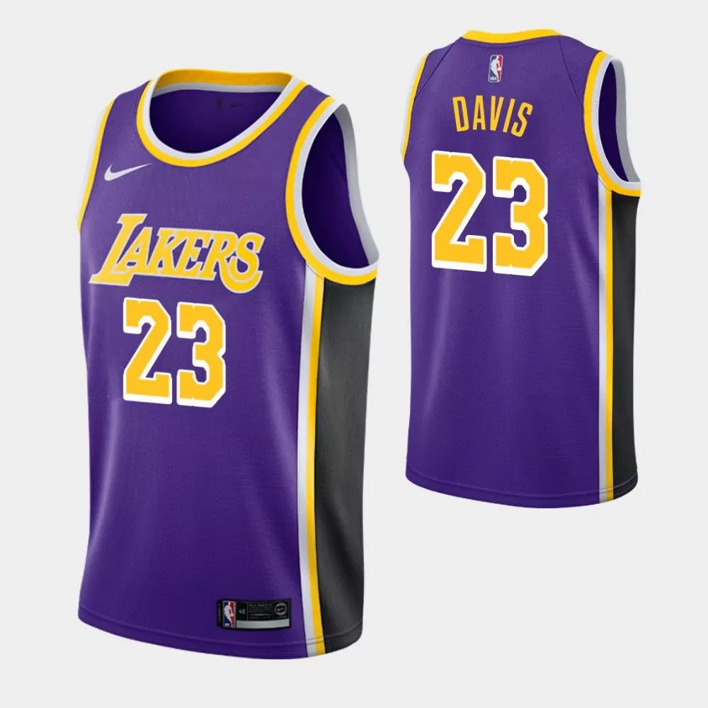 Davis 23 Los Angeles Lakers Jersey Purple Men Yellow White Gray