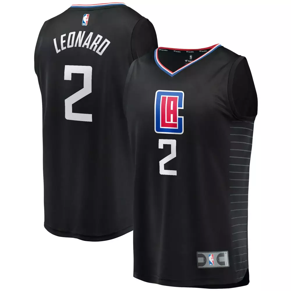 Kawhi Leonard 2 Jersey Black Los Angeles Clippers Men White Red Blue
