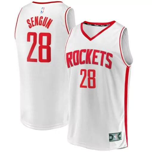 Alperen Sengun 28 Rockets Jersey White Men Standard Red