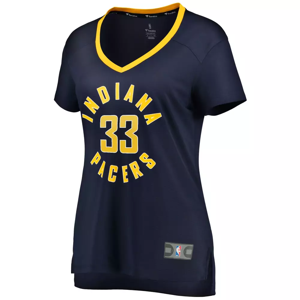 Myles Turner 33 Indiana Pacers Jersey Navy Women Replica Yellow Icon