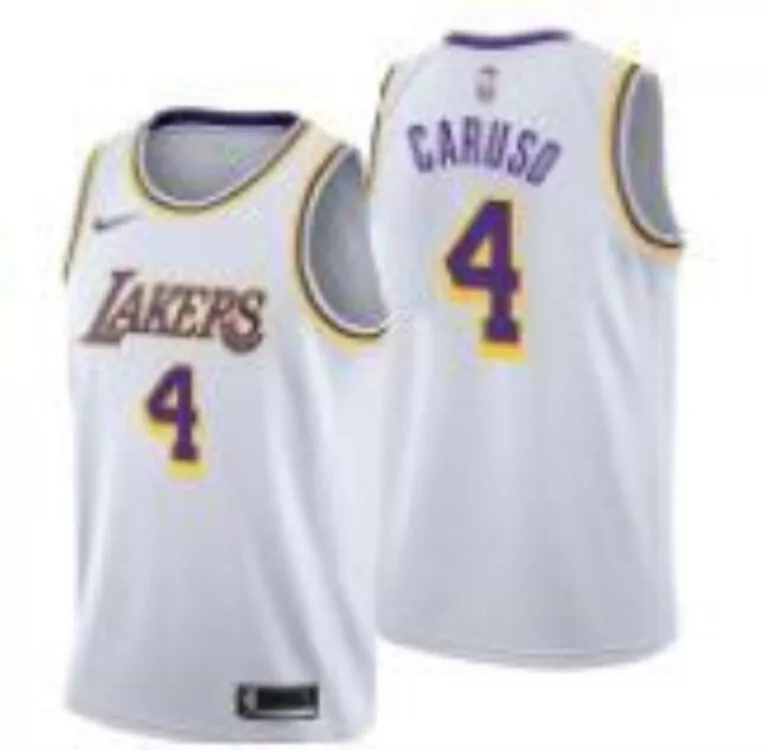 Alex Caruso 4 Lakers Jersey White Men Purple Yellow