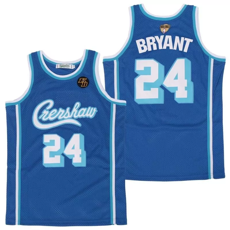 Kobe Bryant 24 Lakers Jersey Blue Crenshaw Kb Men White Light