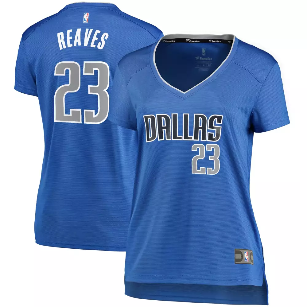 Austin Reaves 23 Dallas Mavericks Jersey Royal Blue Women White Gray Replica Icon