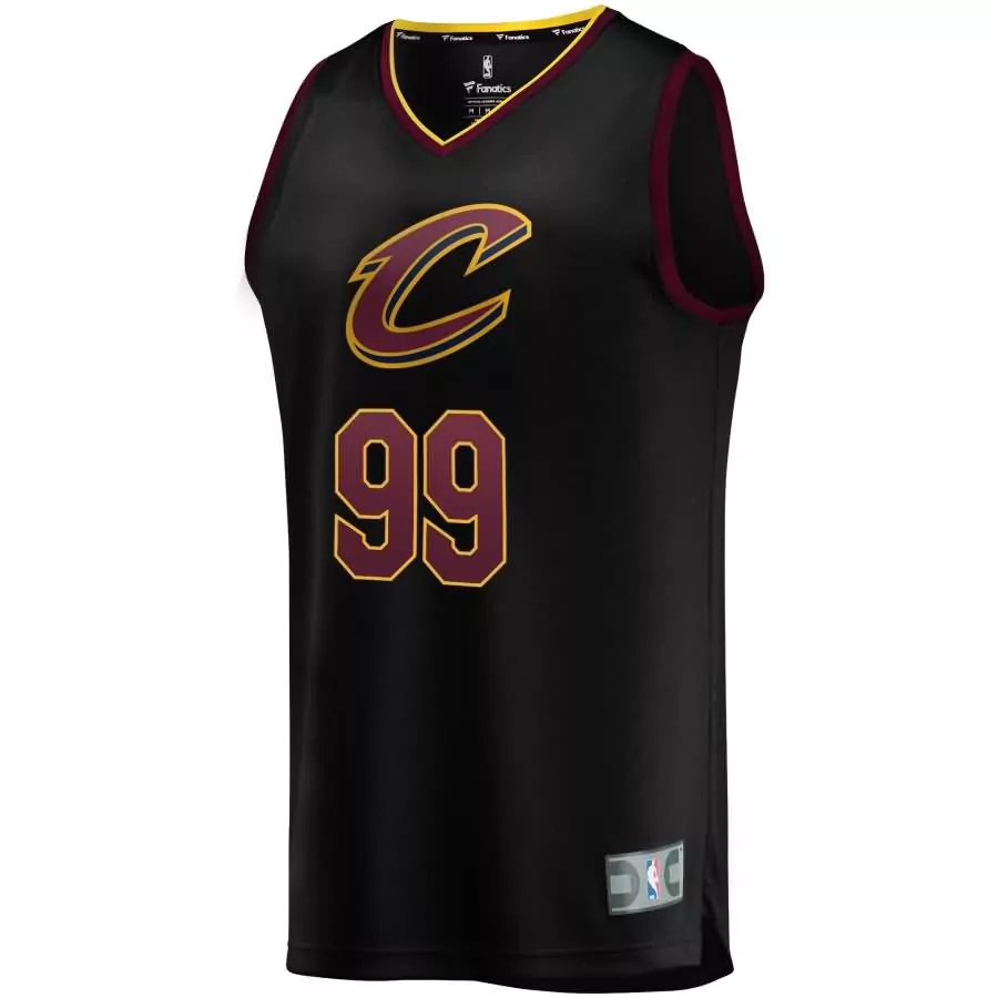 Custom Cleveland Cavaliers 99 Jersey Black Men Maroon Gold Replica