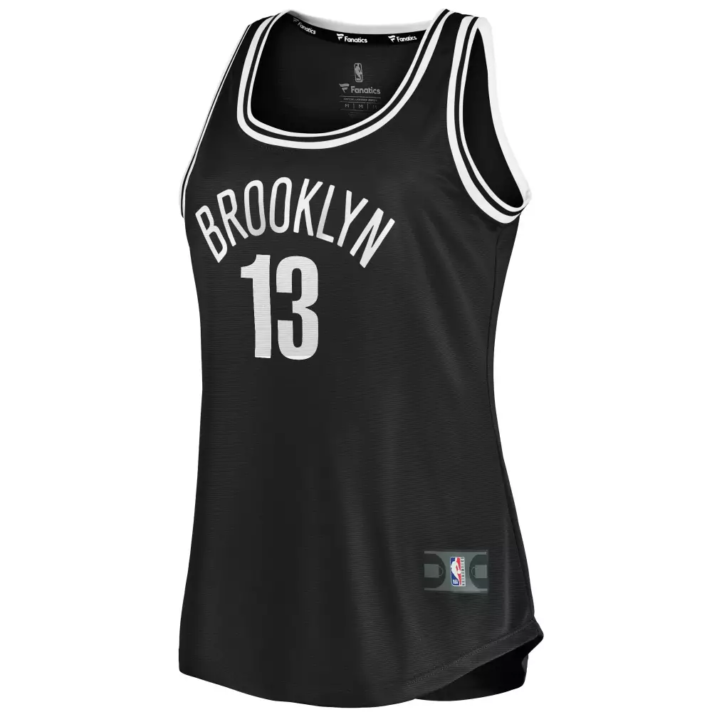 Brooklyn 13 Nets Jersey Black Men NBA White Icon