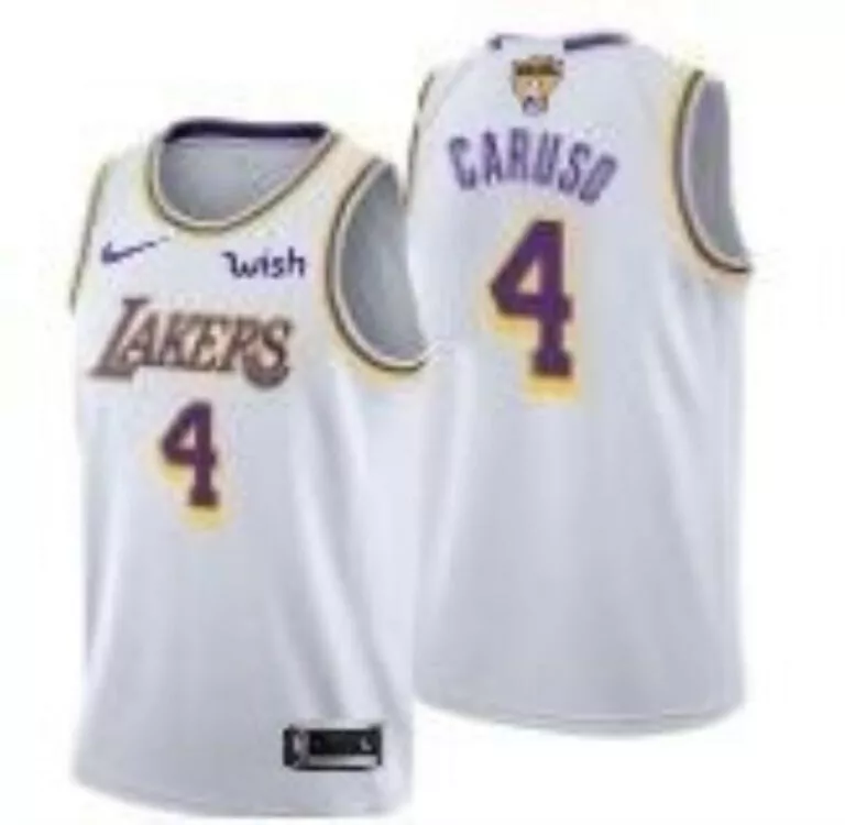 Alex Caruso 4 Los Angeles Lakers Jersey White Men NBA Purple Gold