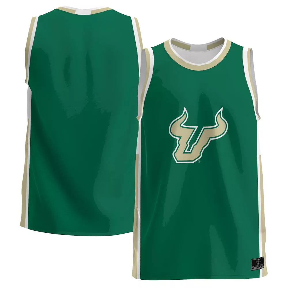 South Florida Bulls Jersey Green Men White Gold Gameday