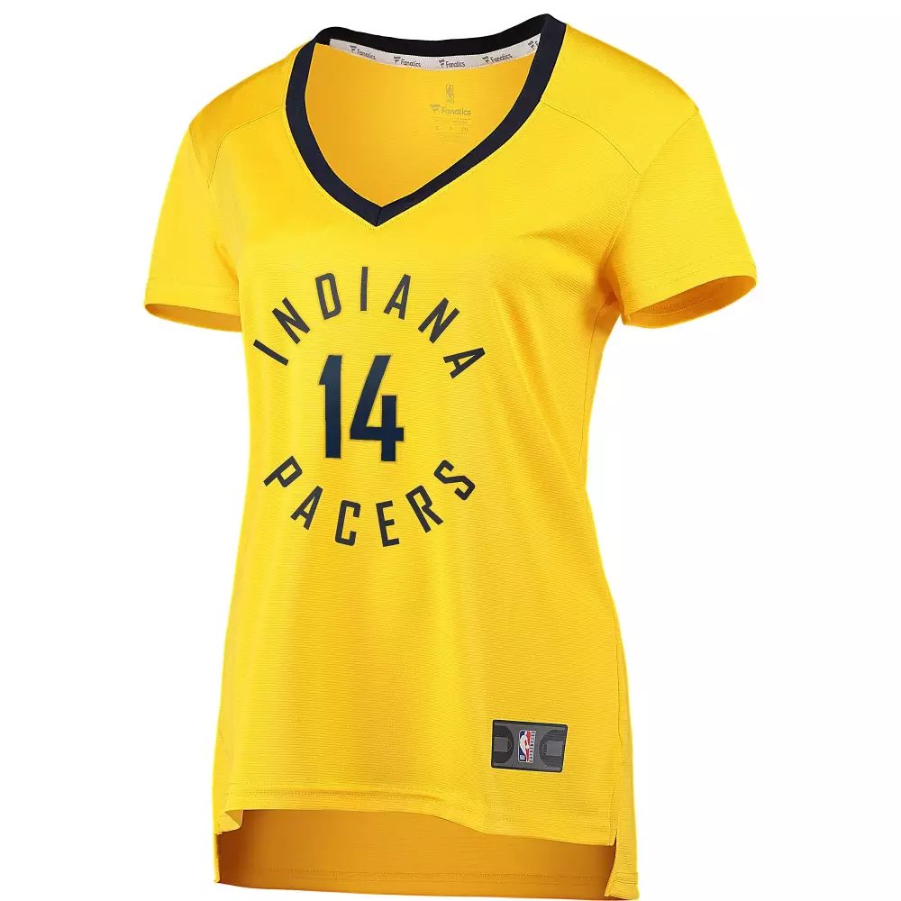 Tyrese Haliburton Indiana Pacers Jersey Yellow Men Navy Blue