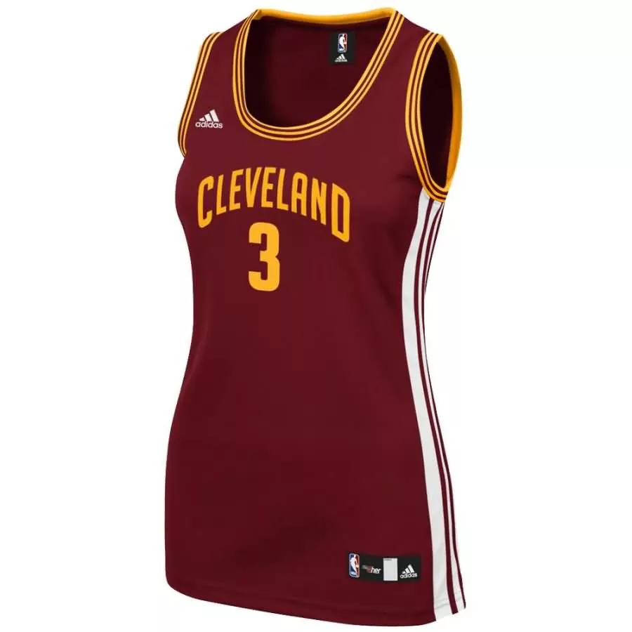 Lebron James 23 Jersey Maroon Cleveland Cavaliers Women Gold White Replica