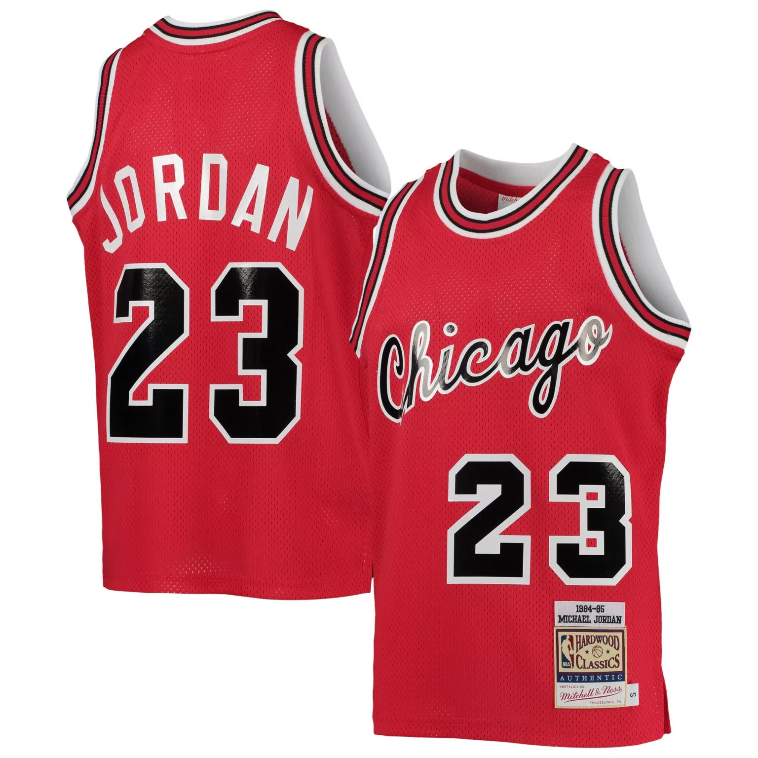 Michael Jordan 23 Chicago Bulls Jersey Red 1984-85 Hardwood Classics Authentic 1985