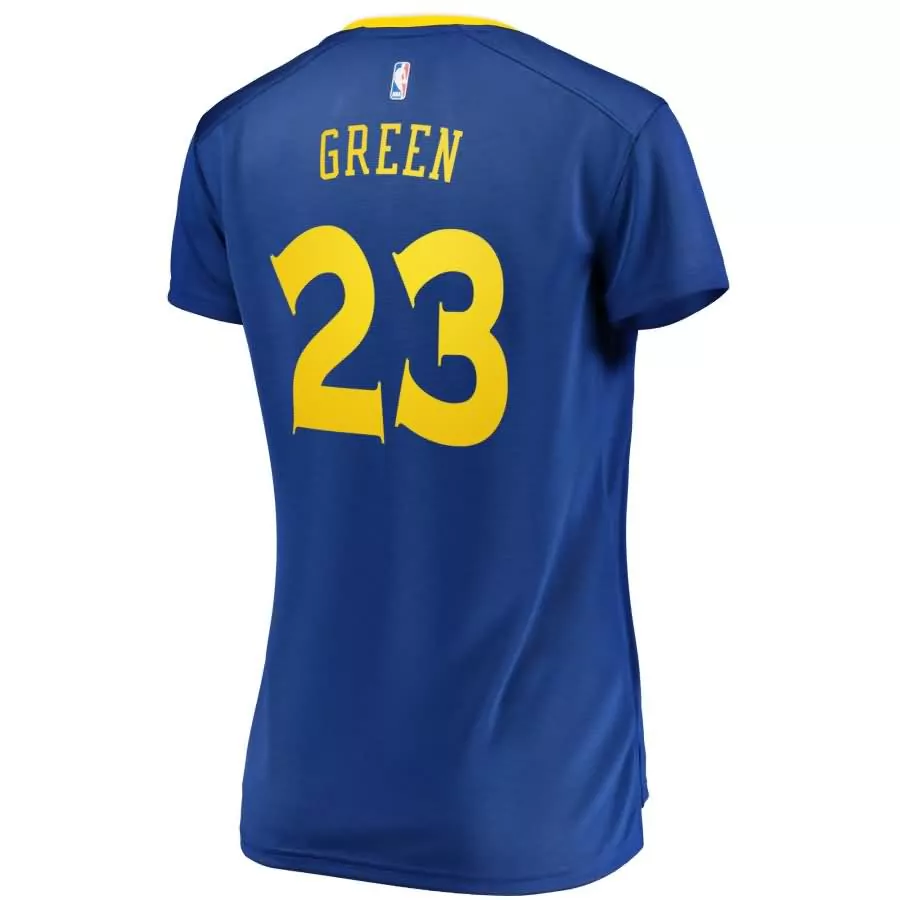 Draymond Green 23 Jersey Blue Golden State Warriors Men Yellow Icon