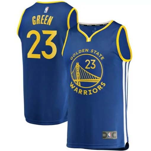 Draymond Green 23 Jersey Blue Golden State Warriors Men Swingman Yellow White Icon