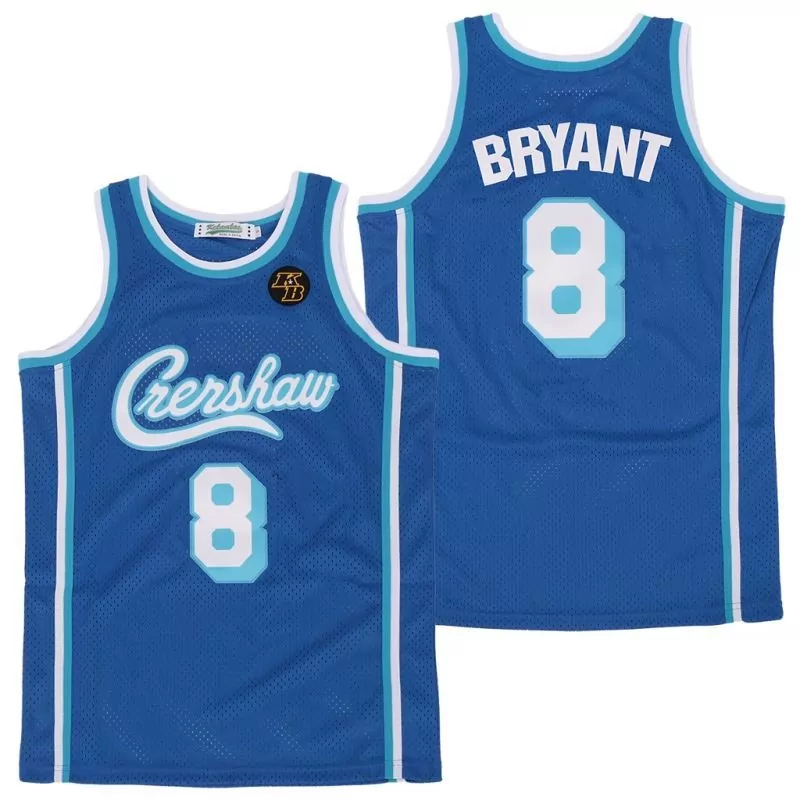 Kobe Bryant 8 Crenshaw Jersey Blue Kb Men White Light