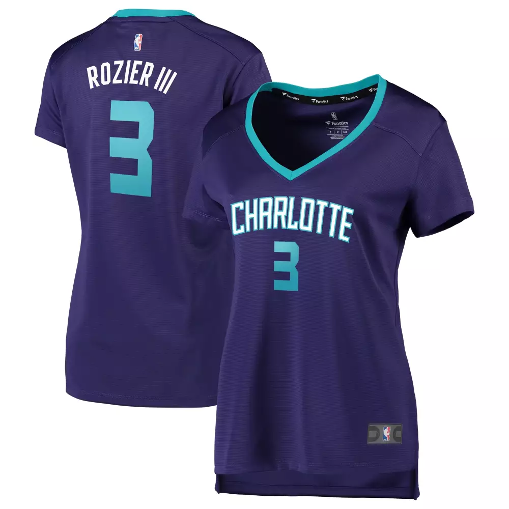 Terry Rozier 3 Charlotte Hornets Jersey Purple Women Teal White Replica