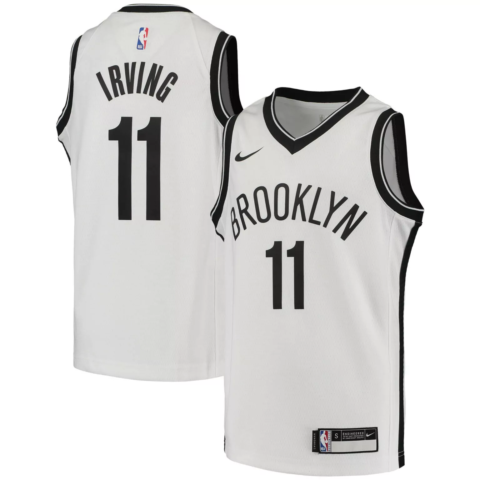 Kyrie Irving 11 Brooklyn Nets Jersey White Men Regular Black