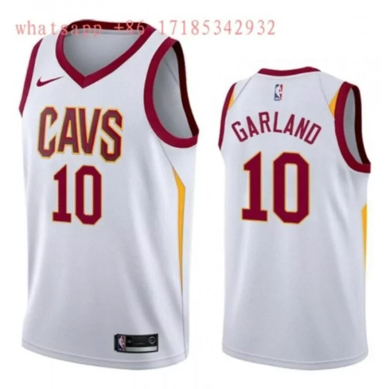Darius Garland 10 Jersey White Cleveland Cavaliers Men NBA Maroon Gold
