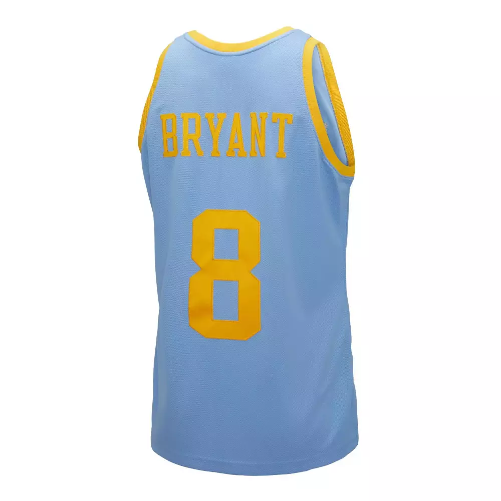 Kobe Bryant 8 Los Angeles Lakers Jersey Light Blue Men Yellow Hardwood Classics