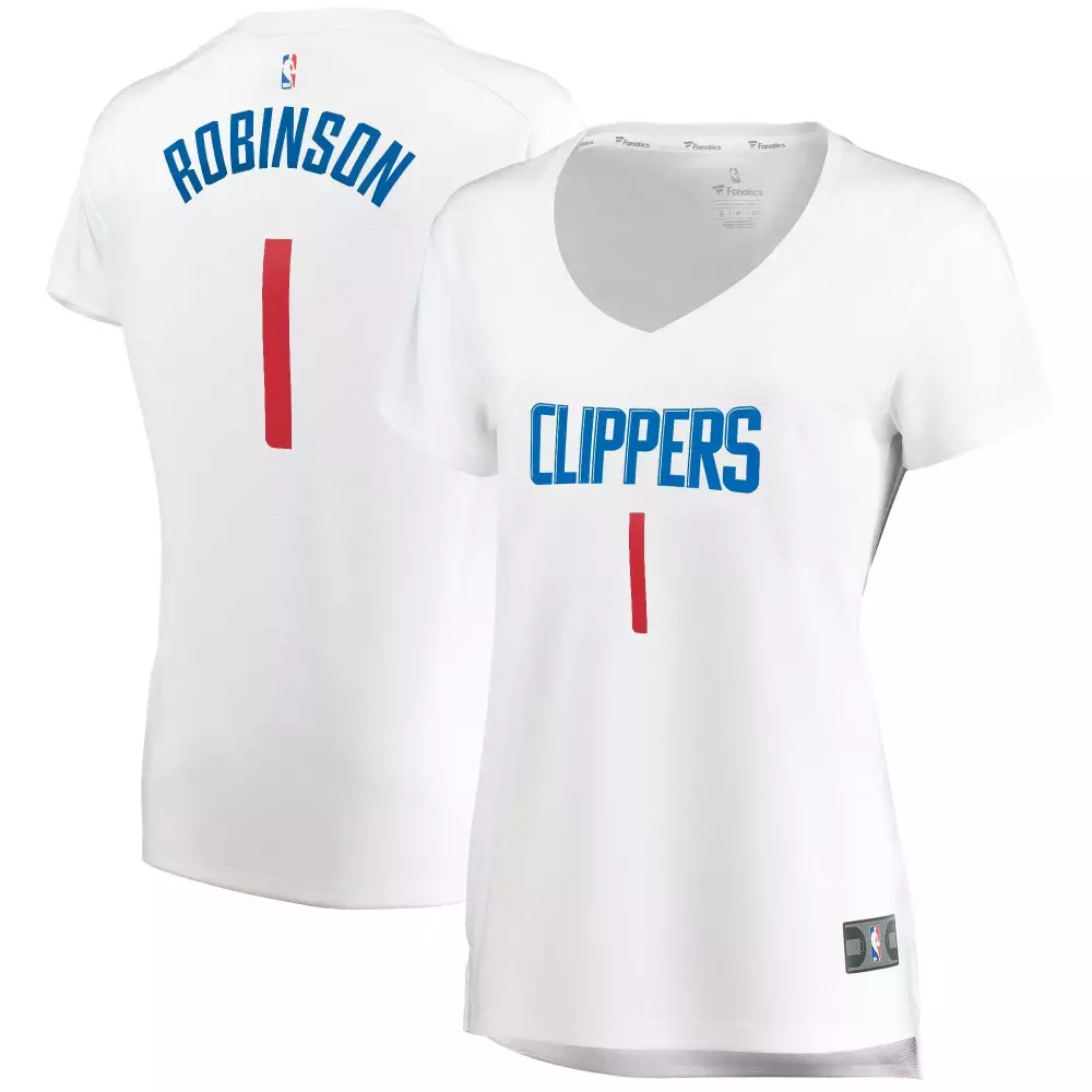 Jerome Robinson 1 Clippers Jersey White 2023 Women T-shirt Blue Red