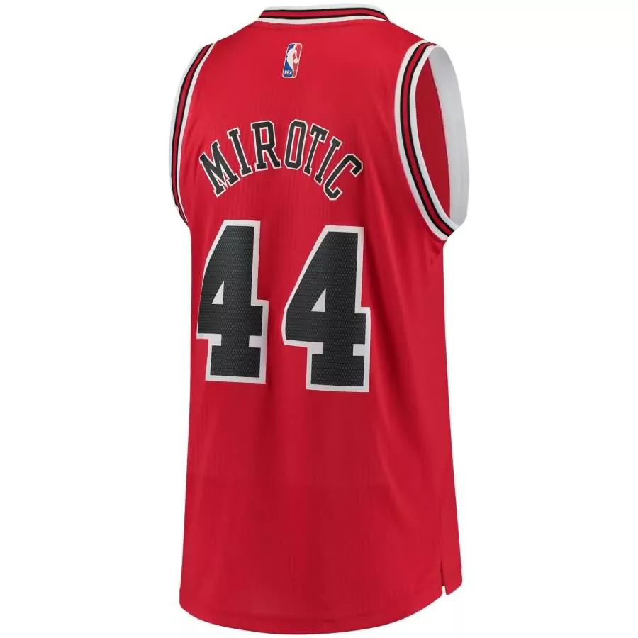 Nikola Mirotic 44 Chicago Bulls Jersey Red Men NBA White Black Replica Icon Nikola Mirotic 44 Chicago Bulls Jersey Red Men NBA White Black Replica Icon