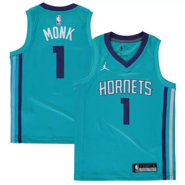 Malik Monk 1 Charlotte Hornets Jersey Teal Men Purple White Swingman Icon