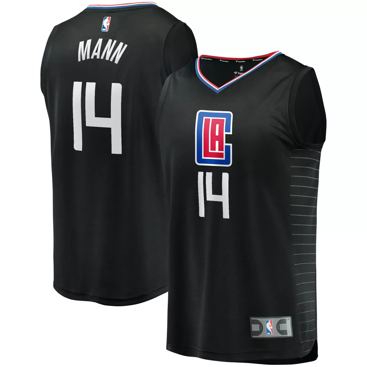 Terance Mann 14 Jersey Black Los Angeles Clippers Men Replica White Red Blue