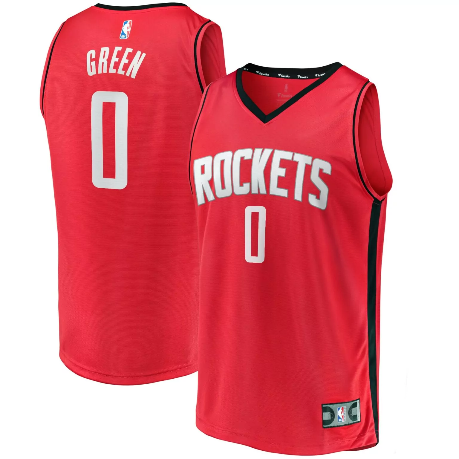 Green Rockets Jersey Red Men NBA Black White