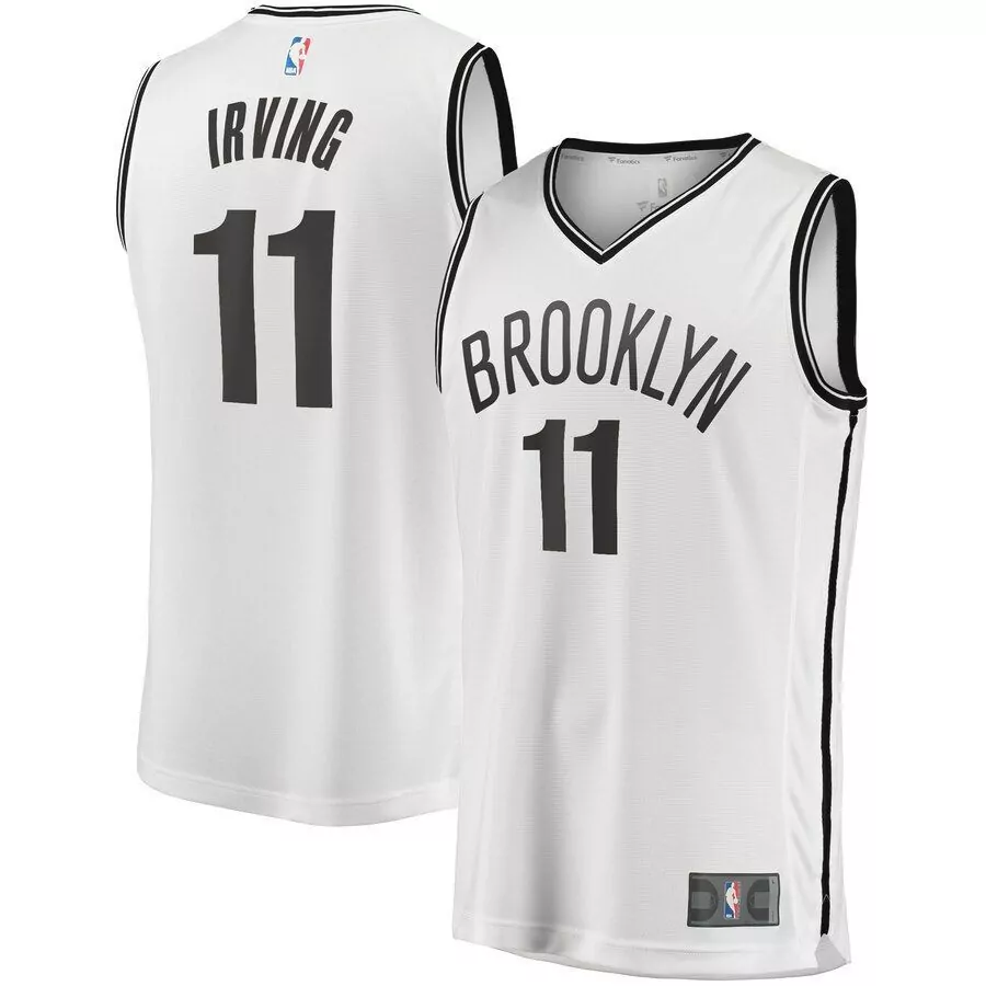 Kyrie Irving 11 Brooklyn Nets Jersey White Men Standard Black
