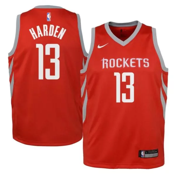 James Harden 13 Rockets Jersey Red Men Standard White Gray Swingman Icon