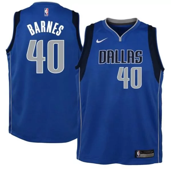 Harrison Barnes 40 Jersey Royal Blue Dallas Mavericks Men Navy White Swingman Icon
