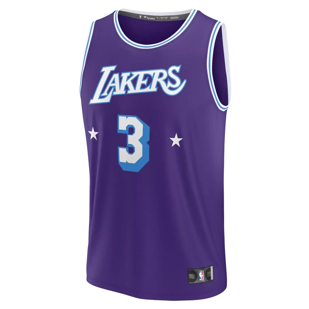 Carmelo Anthony 3 Jersey Purple Los Angeles Lakers Men White Light Blue