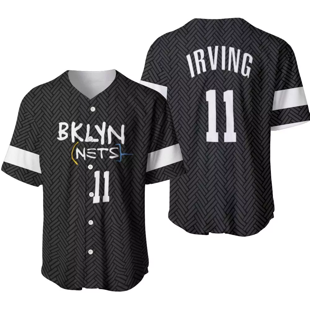 Kyrie Irving 11 Brooklyn Nets Jersey Black Men White