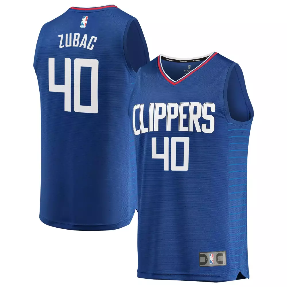 Ivica Zubac 40 Jersey Royal Blue Los Angeles Clippers Men White Red Icon