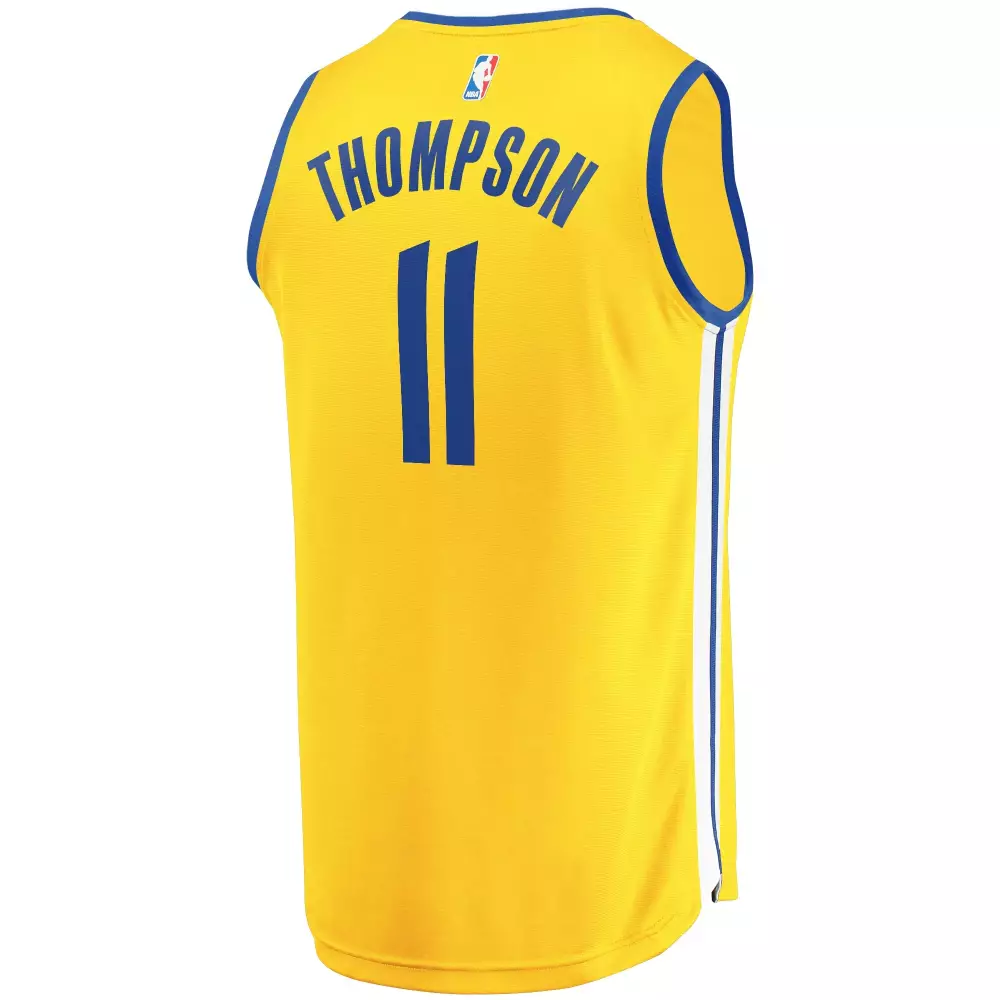 Klay Thompson 11 Jersey Yellow Golden State Warriors Men Sleeveless Blue White