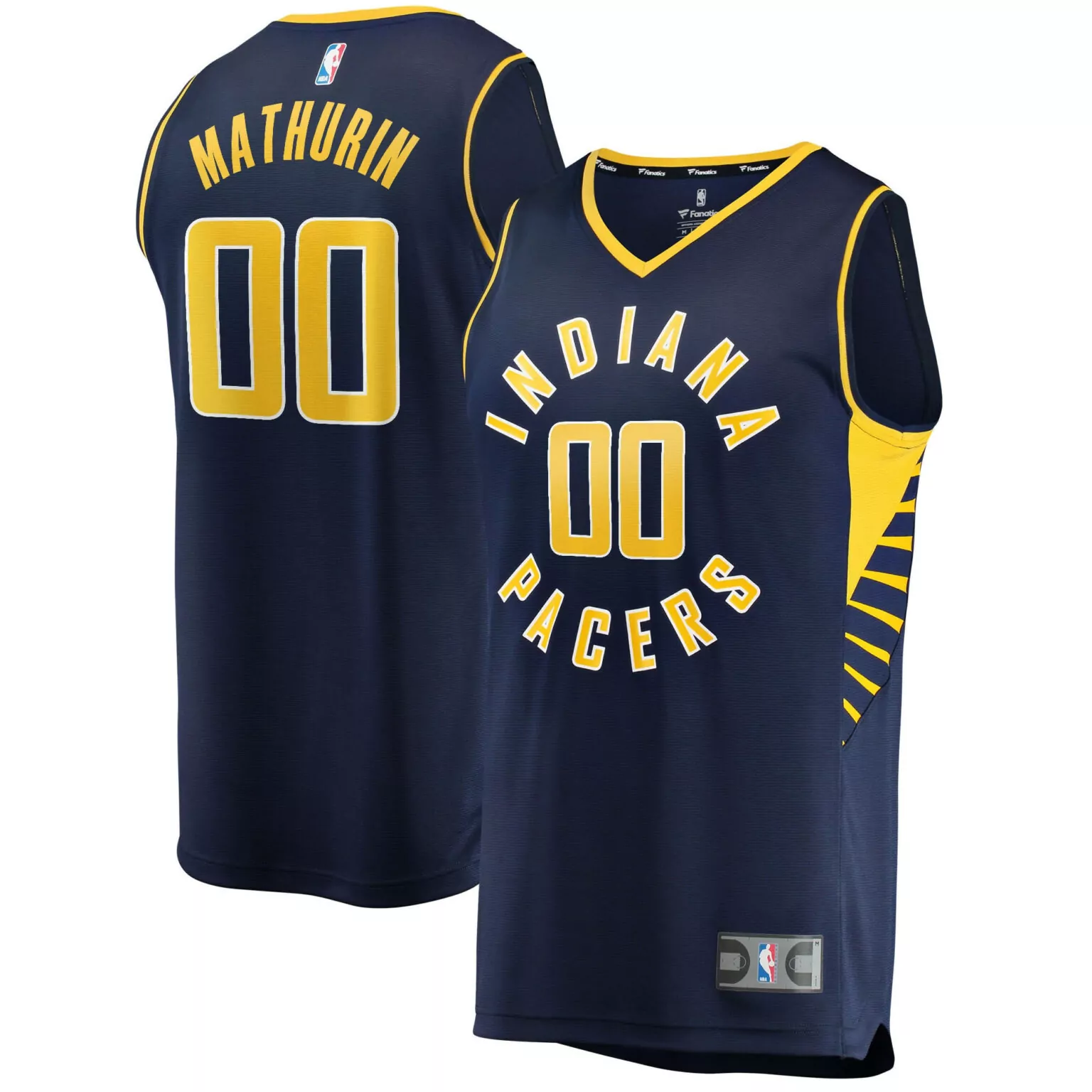 Bennedict Mathurin Indiana Pacers Jersey Navy Men Swingman Yellow Icon