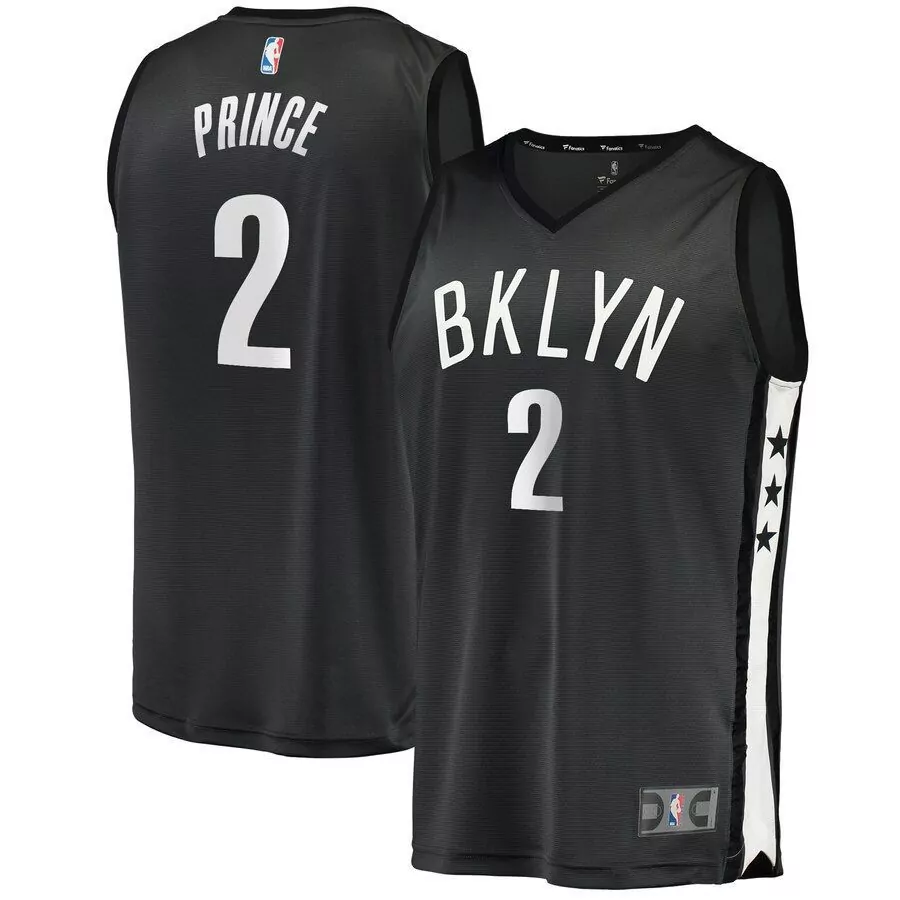 Taurean Prince 2 Brooklyn Nets Jersey Black Men White