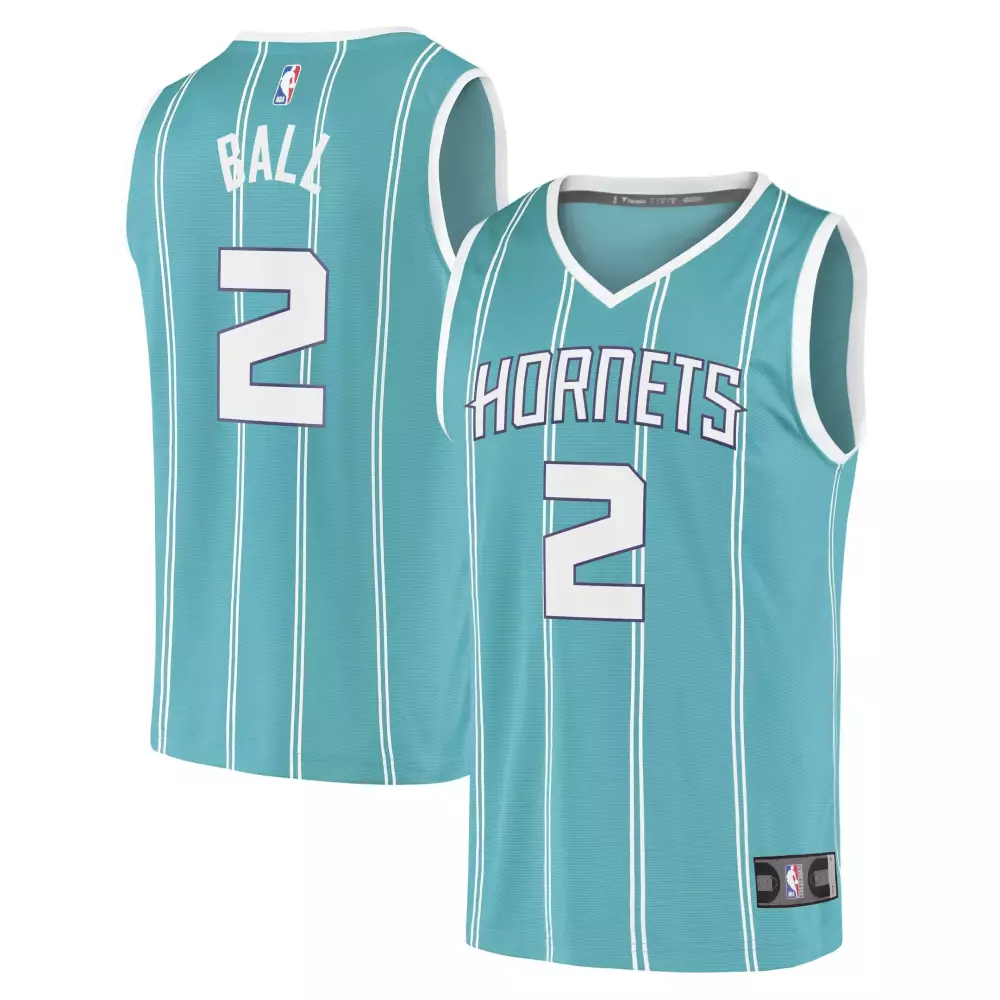 Lamelo Ball 2 Charlotte Hornets Jersey Teal Men White Icon