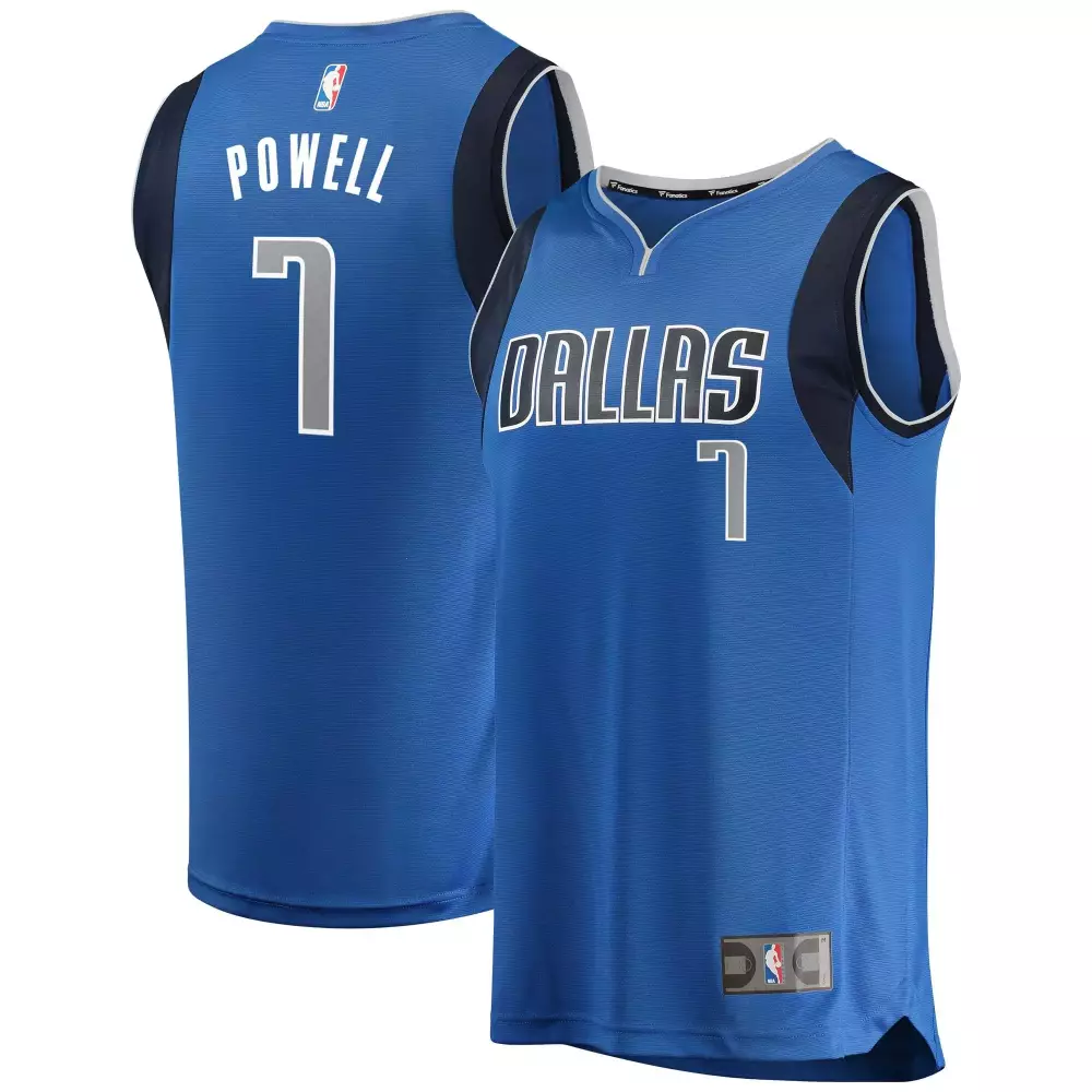 Dwight Powell 7 Dallas Mavericks Jersey Blue Men Navy White Gray Icon