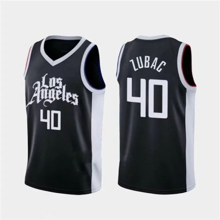 Ivica Zubac 40 Jersey Black Los Angeles Clippers Men White