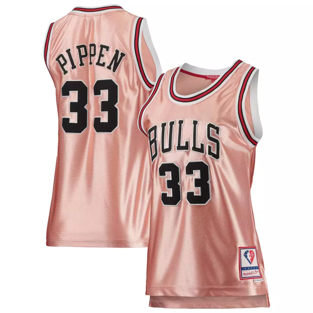 Scottie Pippen 33 Chicago Bulls Jersey Pink Men Black White Anniversary Swingman