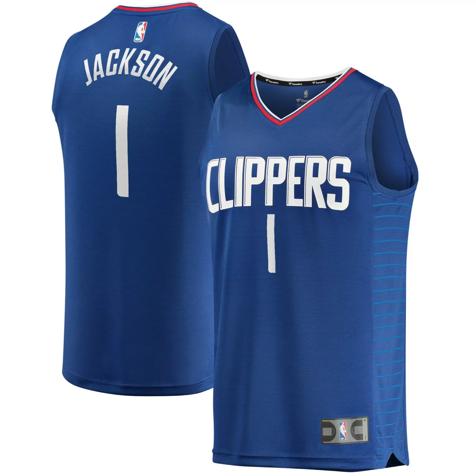 Reggie Jackson 1 Clippers Jersey Blue Men NBA White Red Icon