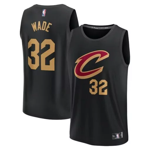 Dean Wade 32 Cleveland Cavaliers Jersey Black Men Gold Maroon