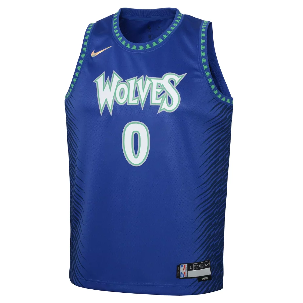 Custom Minnesota Timberwolves Jersey Blue Men Light Green White Swingman
