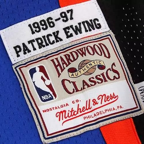 Patrick Ewing New York Knicks Jersey Blue Mitchell & Ness Hardwood Classics 1996